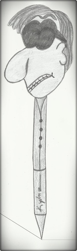 Cartoon: Kalem adam-Pencil man (medium) by KenanYilmaz tagged pencil,kalem,man,adam