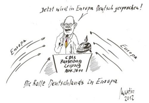 Cartoon: Die Rolle Deutschlands... (medium) by quadenulle tagged cartoon