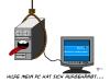 Cartoon: PC Probleme (small) by Tricomix tagged pc,windows,probleme,rechner,monitor,strick