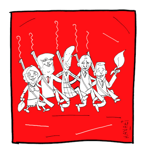 Cartoon: Die Weltretter (medium) by Hayati tagged die,weltretter,macron,trump,erdogan,may,cartoon,karikatur,syrien,suriye,die,weltretter,macron,trump,erdogan,may,cartoon,karikatur,syrien,suriye