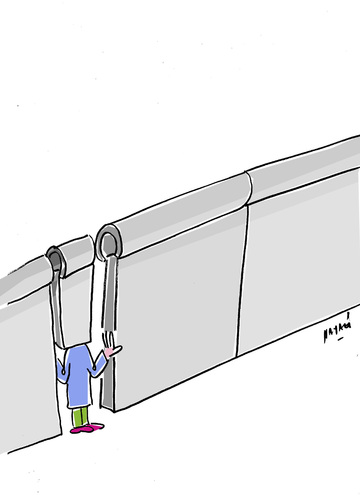 Cartoon: Erwin Mauer (medium) by Hayati tagged boyacioglu,hayati,geschichte,duvar,wall,ddr,jahr,fuenfzig,mauer,erwin,berlin,mauer,ddr,berlin,berliner mauer,berliner