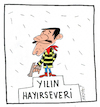Cartoon: Auszeichnung (small) by Hayati tagged engagement,presse,daltons,sozial,tuerkei,hayati,boyacioglu,berlin