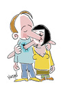 Cartoon: Holger und Judith (small) by Hayati tagged holger,und,judith,eifersucht,neugier,einmischung,liebe,love,hassliebe,besitz,hayati,boyacioglu,beziehung