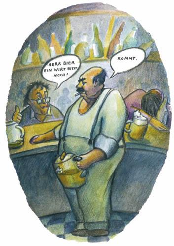 Cartoon: Herr Bier (medium) by Peter Schumacher tagged kneipe,alkohol,bier,gastronomie