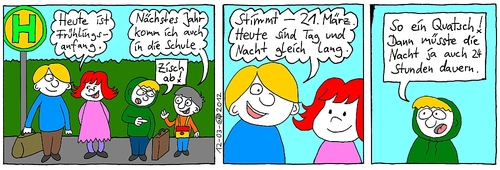 Cartoon: Frühlingsanfang (medium) by weltalf tagged frühling,anfang,beginn,jahreszeiten