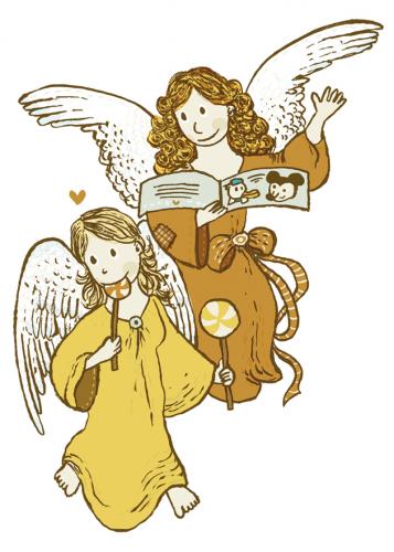 Cartoon: Angels (medium) by judith tagged angel,engel,comic,lollipop,maus,religion