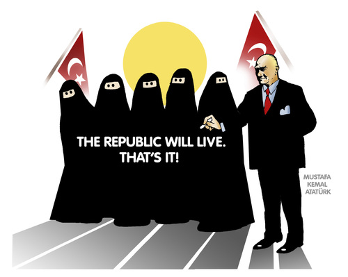 Cartoon: THE REPUBLIC WILL LIVE! (medium) by donquichotte tagged cmhryt