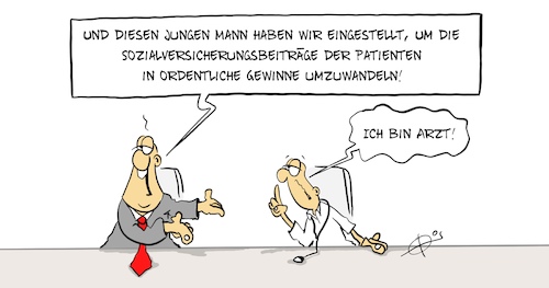 Cartoon: 20200109-Arzt (medium) by Marcus Gottfried tagged arzt,ärztestreik,marburger,bund,streik,gehalt,krankenhaus,klinik,arzt,ärztestreik,marburger,bund,streik,gehalt,krankenhaus,klinik