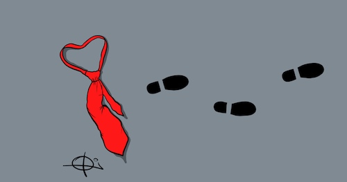 Cartoon: 20210120-Krawatte (medium) by Marcus Gottfried tagged rot,krawatte,trump,biden,präsident,vereidigung,rot,krawatte,trump,biden,präsident,vereidigung