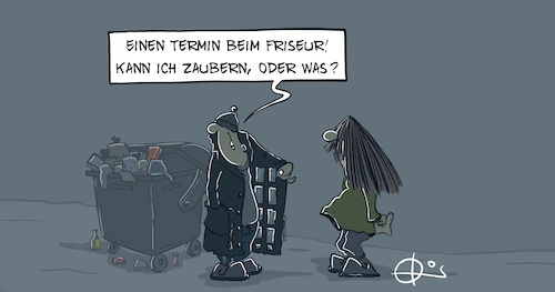 Cartoon: 20210202-Friseur (medium) by Marcus Gottfried tagged friseur,drogen,dealer,haare,corona,covid,lockdown,friseur,drogen,dealer,haare,corona,covid,lockdown