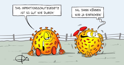 Cartoon: 20210414-Einpacken (medium) by Marcus Gottfried tagged isg,infektionsschutzgesetz,infektionen,cdu,csu,spd,regierung,lockdown,ausgangssperre,virus,corona,covid,isg,infektionsschutzgesetz,infektionen,cdu,csu,spd,regierung,lockdown,ausgangssperre,virus,corona,covid