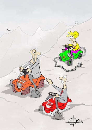 Cartoon: 20210818-SPDVorne (medium) by Marcus Gottfried tagged bundeskanzler,bundestag,bundestagswahlen,cdu,spd,grüne,vorsprung,bundeskanzler,bundestag,bundestagswahlen,cdu,spd,grüne,vorsprung