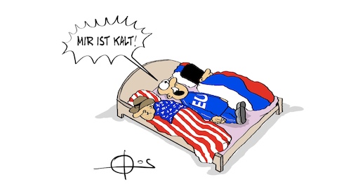 Cartoon: 20220110-Kalt (medium) by Marcus Gottfried tagged russland,ukraine,usa,europa,nato,russland,ukraine,usa,europa,nato