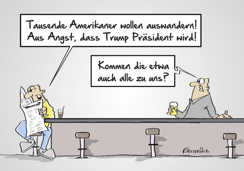 Cartoon: Amerikaner wollen auswandern (medium) by Marcus Gottfried tagged donald,trump,präsident,us,amerika,vereinigte,staaten,präsidentschaftswahl,clinton,auswandern,angst,kandidat,flüchtlinge,asyl,flucht,fluchtgrund,verlassen,einwandern,auswanderung,vorbereitung,freunde,marcus,gottfried,cartoon,karikatur,donald,trump,präsident,us,amerika,vereinigte,staaten,präsidentschaftswahl,clinton,auswandern,angst,kandidat,flüchtlinge,asyl,flucht,fluchtgrund,verlassen,einwandern,auswanderung,vorbereitung,freunde,marcus,gottfried,cartoon,karikatur