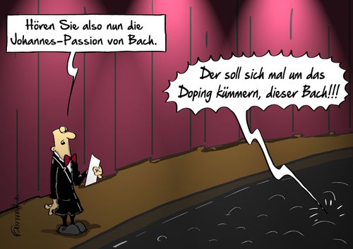 Cartoon: Bach (medium) by Marcus Gottfried tagged karikatur,cartoon,gottfried,marcus,freude,musik,passion,namengleichheit,kümmern,verwechslung,johannes,komitee,olympisches,internationales,ioc,komponist,bach,ausschluss,sport,brasilien,janeiro,de,rio,olympia,doping,russland,russland,dopin,olympia,rio,de,janeiro,brasilien,sport,ausschluss,bach,komponist,ioc,internationales,olympisches,komitee,johannes,verwechslung,kümmern,namengleichheit,passion,musik,freude,marcus,gottfried,cartoon,karikatur