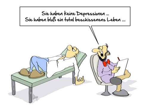 Cartoon: beschissenes Leben (medium) by Marcus Gottfried tagged psychater,psyche,psychologe,patient,liege,behandlung,gespräch,therapie,depression,depressionen,geisteszustand,leben,beschissen,doktor,seele,untersuchung,psychater,psyche,psychologe,patient,liege,behandlung,gespräch,therapie,depression,depressionen,geisteszustand,leben,beschissen,doktor,seele,untersuchung