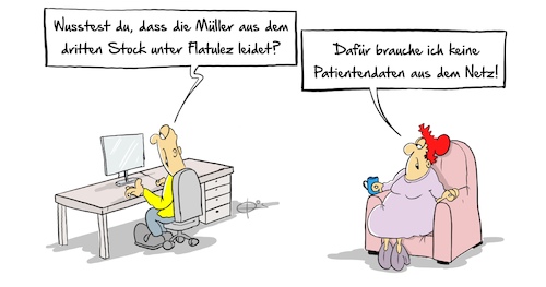 Cartoon: Flatulenz (medium) by Marcus Gottfried tagged patientendaten,datenschutz,flatulenz,krankheit,privatsphäre,privat,patientendaten,datenschutz,flatulenz,krankheit,privatsphäre,privat