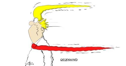 Cartoon: Gegenwind (medium) by Marcus Gottfried tagged trump,biden,us,usa,wahl,november,gegenwind,trump,biden,us,usa,wahl,november,gegenwind