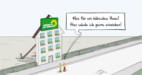 Cartoon: Gruene2 (medium) by Marcus Gottfried tagged bündnis90,b90,grüne,partei,habeck,bündnis90,b90,grüne,partei,habeck
