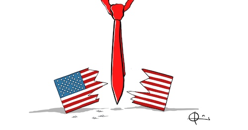 Cartoon: Krawattenspalter (medium) by Marcus Gottfried tagged trump,usa,krawatte,sollten,gesellschaft,präsident,us,trump,usa,krawatte,sollten,gesellschaft,präsident,us