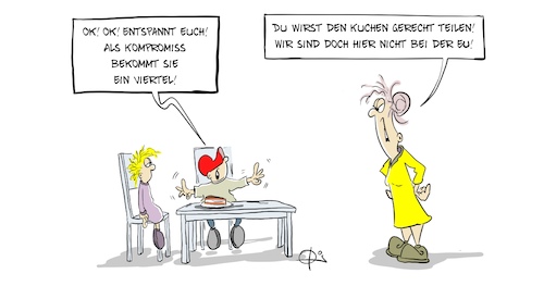 Cartoon: Kuchen (medium) by Marcus Gottfried tagged eu,kompromiss,geld,gerecht,verteilen,corona,hilfe,südländer,sparen,eu,kompromiss,geld,gerecht,verteilen,corona,hilfe,südländer,sparen