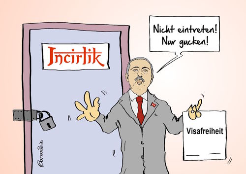 Cartoon: nur gucken (medium) by Marcus Gottfried tagged visafreiheit,türkei,erdogan,flüchtlinge,eu,besuch,bundestag,abgeordnete,is,abwehr,basis,incirlik,annäherung,europa,nato,bundeswehr,flucht,balkanroute,grenze,flüchtlingsdeal,deal,karikatur,cartoon,gottfried,marcus,freunde,erdogan,türkei,visafreiheit,incirlik,basis,abwehr,is,abgeordnete,bundestag,besuch,eu,flüchtlinge,deal,flüchtlingsdeal,grenze,balkanroute,flucht,bundeswehr,nato,europa,annäherung,freunde,marcus,gottfried,cartoon,karikatur