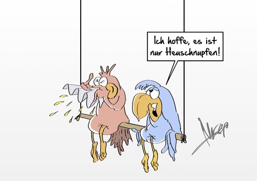 Cartoon: nur Heuschnupfen (medium) by Marcus Gottfried tagged grippe,vogelgrippe,erkältung,federvieh,keulen,virus,krankheit,erreger,stall,massentierhaltung,ansteckung,natur,entschuldigung,wieder,wiederholung,heuschnupfen,allergie,hoffnung,marcus,gottfried,cartoon,karikatur,grippe,vogelgrippe,erkältung,federvieh,keulen,virus,krankheit,erreger,stall,massentierhaltung,ansteckung,natur,entschuldigung,wieder,wiederholung,heuschnupfen,allergie,hoffnung,marcus,gottfried,cartoon,karikatur