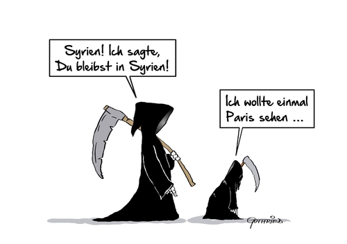 Cartoon: Paris (medium) by Marcus Gottfried tagged tod,is,isis,kampf,terror,terroranschlag,frankreich,islam,sterben,glaube,glaubenskrieg,warnung,syrien,hauptstadt,erziehung,kind,ermahnung,tourist,spass,marcus,gottfried,cartoon,karikatur,tod,is,isis,kampf,terror,terroranschlag,frankreich,islam,sterben,glaube,glaubenskrieg,warnung,syrien,hauptstadt,erziehung,kind,ermahnung,tourist,spass,marcus,gottfried,cartoon,karikatur