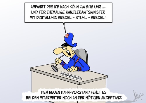 Cartoon: Profalla (medium) by Marcus Gottfried tagged ronald,profalla,bahn,wechsel,politik,wirtschaft,belohnung,postenschieberei,posten,korruption,kanzleramt,chefposten,vorstand,versorgung,staatsminister,lobbyist,lobbyismus,akzeptanz,mitarbeiter,albern,belustigung,brezel,stuhl,digitaluhr,ronald,profalla,bahn,wechsel,politik,wirtschaft,belohnung,postenschieberei,posten,korruption,kanzleramt,chefposten,vorstand,versorgung,staatsminister,lobbyist,lobbyismus,akzeptanz,mitarbeiter,albern,belustigung,brezel,stuhl,digitaluhr