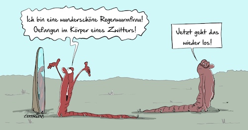 Regenwurmfrau