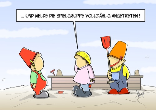 Cartoon: Spielgruppe angetreten (medium) by Marcus Gottfried tagged von,dr,leyen,bundeswehr,armee,bundesverteidigungsminister,ministerin,kabinett,kinder,marcus,gottfried,cartoon,karikatur,kindergarten,hort,spielgruppe,sandkasten,familienfreundlich,umstrukturierung,eimer,förmchen,sand,speilplatz,angetreten,gruppe,vollzählig,von,dr,leyen,bundeswehr,armee,bundesverteidigungsminister,ministerin,kabinett,kinder,marcus,gottfried,cartoon,karikatur,kindergarten,hort,spielgruppe,sandkasten,familienfreundlich,umstrukturierung,eimer,förmchen,sand,speilplatz,angetreten,gruppe,vollzählig