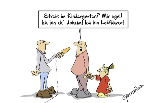 Cartoon: Streik egal (medium) by Marcus Gottfried tagged bahnstreik,gld,bundesbahn,bahn,ag,eisenbahn,lokführer,kindergarten,kita,streik,geld,einkommen,behinderung,arbeitskampf,gewerkschaft,kind,betreuung,haus,urlaub,marcus,gottfried,cartoon,karikatur,bahnstreik,gld,bundesbahn,bahn,ag,eisenbahn,lokführer,kindergarten,kita,streik,geld,einkommen,behinderung,arbeitskampf,gewerkschaft,kind,betreuung,haus,urlaub,marcus,gottfried,cartoon,karikatur