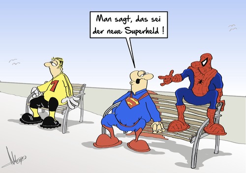 Cartoon: Superheld (medium) by Marcus Gottfried tagged weltmeisterschaft,schiedsrichter,fussball,markierung,marcus,gottfried,cartoon,karikatur,superheld,superman,spiderman,bank,meinung,fan,neuer,torwart,spieler,halten,keeper,parkbank,gerücht,held,marvel,batman,eins,weltmeisterschaft,schiedsrichter,fussball,markierung,marcus,gottfried,cartoon,karikatur,superheld,superman,spiderman,bank,meinung,fan,neuer,torwart,spieler,halten,keeper,parkbank,gerücht,held,marvel,batman,eins