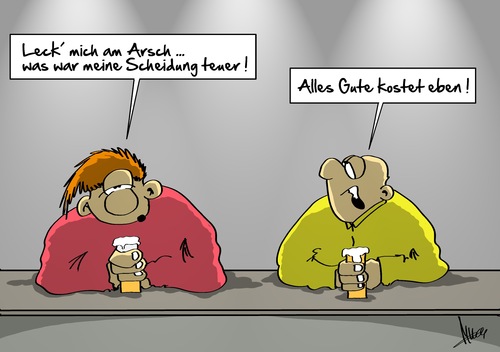 Cartoon: teure Scheidung (medium) by Marcus Gottfried tagged ehe,scheidung,geld,kosten,frau,mann,kneipe,gaststätte,bier,getränk,bedauern,stimmung,teuer,gut,wert,freiheit,ehe,scheidung,geld,kosten,frau,mann,kneipe,gaststätte,bier,getränk,bedauern,stimmung,teuer,gut,wert,freiheit