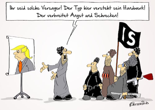 Cartoon: Versager (medium) by Marcus Gottfried tagged donald,trump,isis,is,angst,schrecken,ungewissheit,terror,regierung,us,usa,handwerker,handwerk,versager,pussy,anstellen,unvermögen,leiden,zuversicht,freude,marcus,gottfried,cartoon,karikatur,donald,trump,isis,is,angst,schrecken,ungewissheit,terror,regierung,us,usa,handwerker,handwerk,versager,pussy,anstellen,unvermögen,leiden,zuversicht,freude,marcus,gottfried,cartoon,karikatur