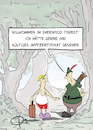 Cartoon: 20210805-SherwoodForest (small) by Marcus Gottfried tagged corona,infektion,impfzertifikat,impfnachweis,grenze,robin,hood,sherwood,forest,urlaub,inzidenzgebiet