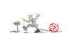 Cartoon: Kleine Schritte (small) by Marcus Gottfried tagged groko,verhandlung,koalitionsverhandlungen,spd,cdu,csu,basis,mitgliederbefragung,mitglieder,marcus,gottfried,cartoon,karikatur