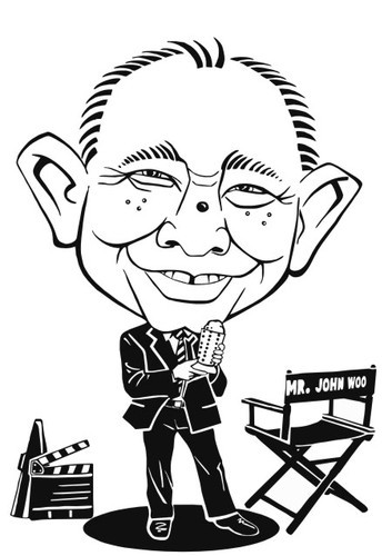 Cartoon: John Woo Yu-Sen (medium) by Nicoleta Ionescu tagged john,woo,yu,sen