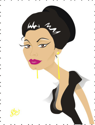 Cartoon: Sophia Loren (medium) by Nicoleta Ionescu tagged sophia,loren,italy,actress,beauty,oscar,academy,award