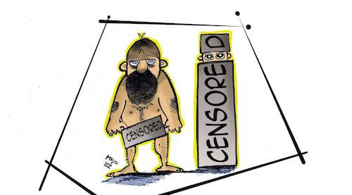 Cartoon: How some Eastren looks to Muslim (medium) by Majid Atta tagged muslims
