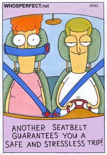 Cartoon: seatbelt (medium) by WHOSPERFECT tagged seatbelt