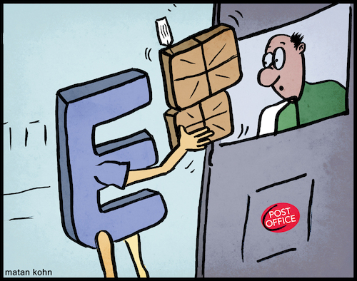 Cartoon: E mail (medium) by matan_kohn tagged mail,funny,humor,post,office