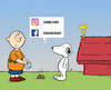 Cartoon: Follow me!!! (small) by matan_kohn tagged instegram,facebook,funny,snoopy