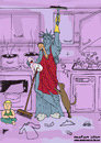 Cartoon: Liberty (small) by matan_kohn tagged women,liberty,funny,dog,kitchen,baby,matan,kohn