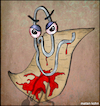 Cartoon: Old paperclip of Microsoft Word (small) by matan_kohn tagged windows95,word,90s,microsoft,retro,text,stapler,funny,ghotic,gothic,angry,meme,computer,illustration,art,digitalart,digital,drawing,blood,80s,pencil,cool,old,paper,gag