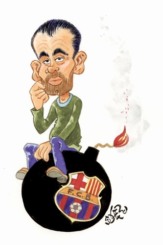 Cartoon: PEP GUARDIOLA (medium) by SOLER tagged barcelona,guardiola,futbol