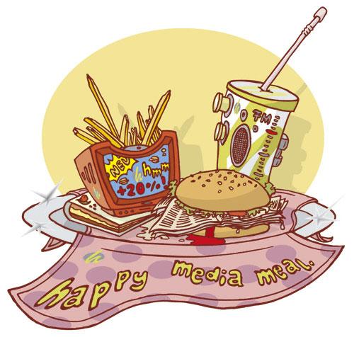 Cartoon: Happy Media Meal (medium) by Davor tagged fast,food,perception,media,medien,wahrnehmung