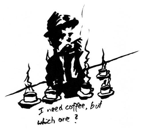 Cartoon: Indecisive (medium) by Davor tagged coffee