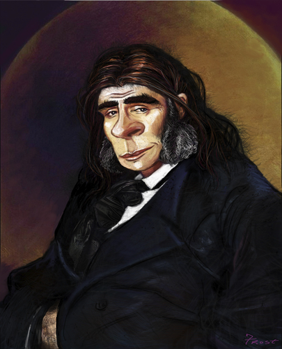 Cartoon: Neanderthal portrait (medium) by frostyhut tagged neanderthal,caveman,prehistoric,ancient,man,anthropology