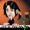Cartoon: Gothic Piano Guy (small) by frostyhut tagged piano keyboard candles goth gothic blood candelabra music classical